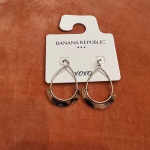 Banana Republic Gold and Brown Geometric Earrings